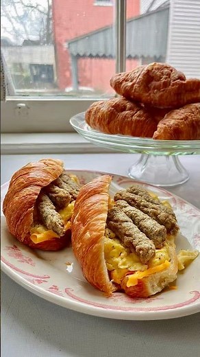 Make Breakfast with Me: Sausage, Egg, and Cheese Croissants 🥐