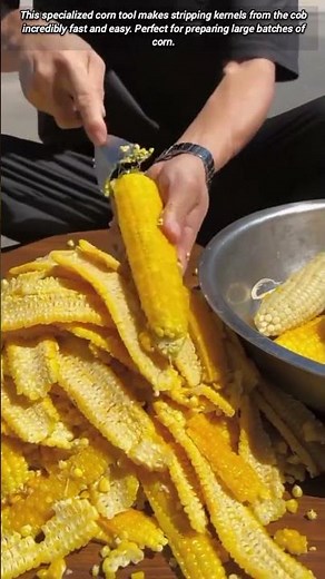 Specialized corn tool: efficient bulk kernel removal.