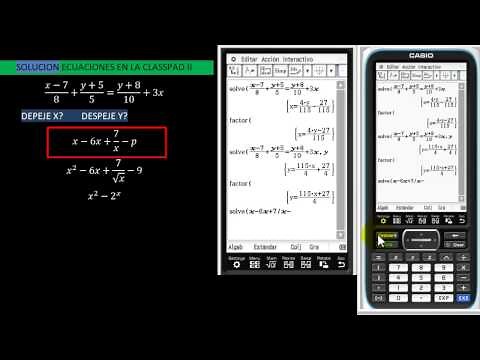 CLASSPAD II: SOLVING EQUATIONS