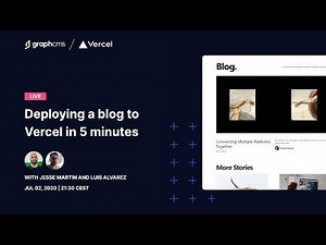 GraphCMS Live | Deploying a blog to Vercel