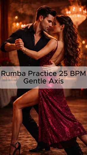 Rumba 25 BPM | Beginner Practice | Gentle Axis & Weight Transfer