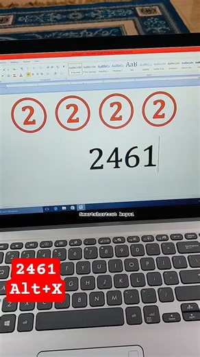 Hidden MS Word Alt+X Code You Must Know! | 2461 Trick | Computer Skills Knowledge