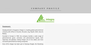 Integra Company Profile - Singapore Chemicals, Ingredients and Materials 2022 - Digital Version