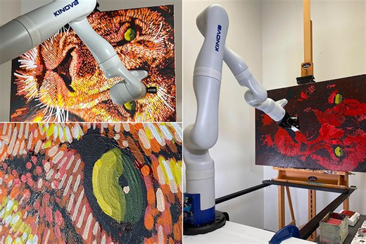 Acrylic Robotics Uses AI-Powered Robots to Make Copies of Original Paintings