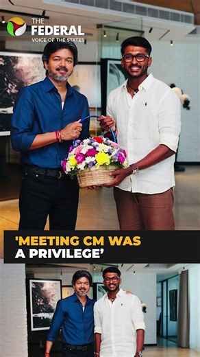 India cricketer Sai Sudharsan meets TN CM Vijay | #shorts