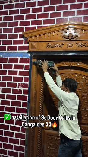 36K views · 9K reactions | installation of steel door grills Bangalore / Steel gates fixing #steeldoors #installation #welding #bangalore #interiordesign #fypppppppppppppppppppppppppppppppppppppppppppppppppppppppppppppppppppppp #instagramreels #explorepage✨ #newreel #original | Jay Vaishnav | Facebook