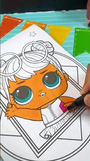 LOL Surprise Dolls OMG Coloring Fun Art | Colors for Kids #shorts #coloringforkids #kidsart