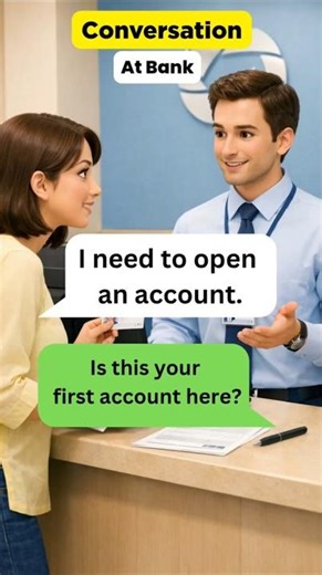 Opening a Bank Account in English🏦 | Daily English Conversation#spokenenglish#englishforbeginners