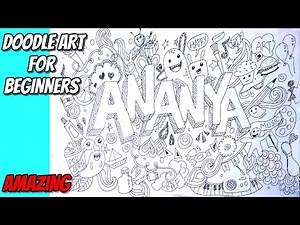 HOW TO DRAW DOODLE WORDS | SUPER QUICK DOODLE ART IDEA FOR BEGINNERS | Doodle name drawing