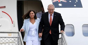 Australian Prime Minister Scott Morrison arrives into Fiji for bilateral talks