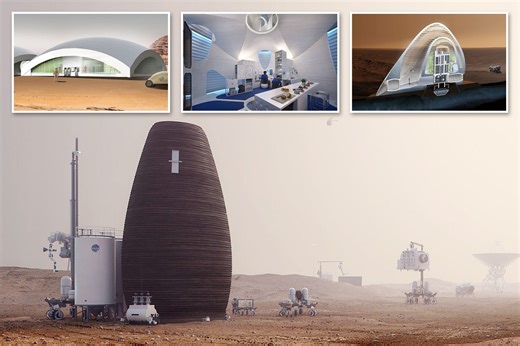Four wacky Mars homes designs Nasa is eyeing - from fungi houses to 'hives'