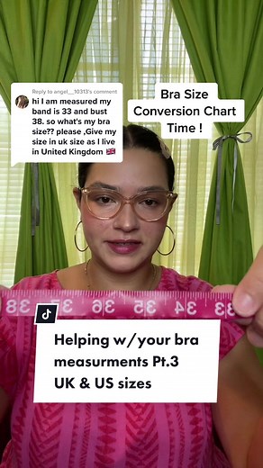 Reply to @angel__10313 You’re a 34DD😊 Bra size conversion charts for the win! #bratok #tipsandtricks #brafitstylist #curvycouture #braexpert #bratips #bracups #braeduction #learnontiktok