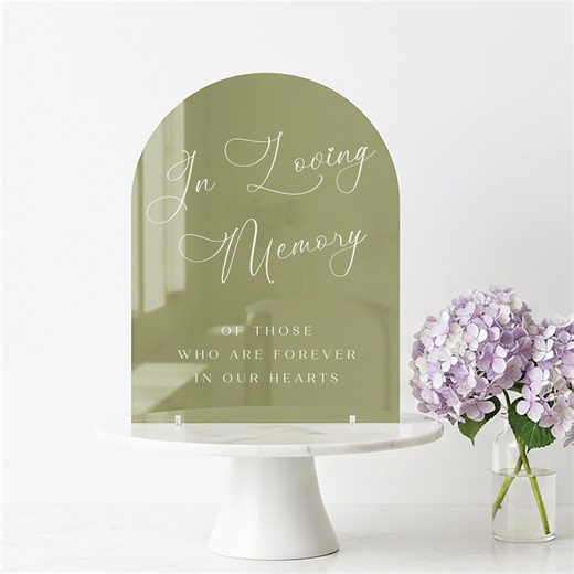 Wedding Reception Memorial Table Sign - Etsy