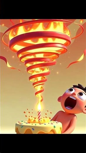 Mini Volcano Flame Burst! 😂🔥 | Funny Cartoon Fire VFX Animation