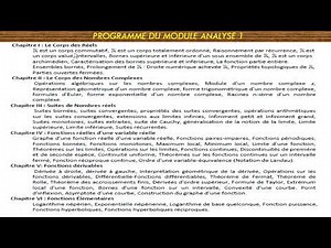 MI :Spécialité Mathématiques /Informatique: Programme 1ère année برنامج السنة اولى MI 3/5