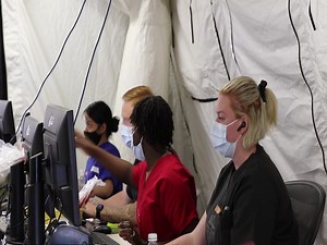 514th Ground Ambulance Handles COVID-19 Screening Site