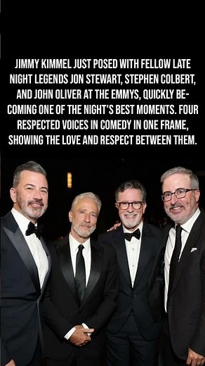 Jimmy Kimmel, Jon Stewart, Stephen Colbert & John Oliver Unite At The Emmys 🏆🎤👊