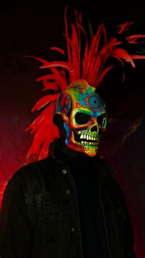 A custom one-of-a-kind skull mask 🎨💀 #custommade #skullmask