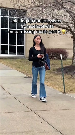 Embarrassing my kid when pick up from school #kids #school #embarrassing #fyp #funny