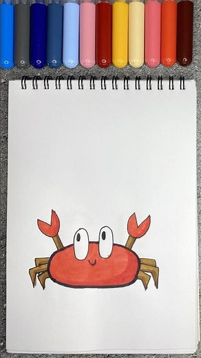 🦀 Easy Crab Drawing – Simple and Fun!