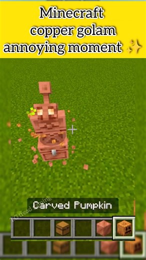 Minecraft copper golam annoying moment ✨