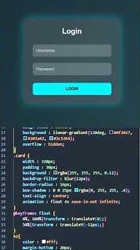 | Beautiful Glassmorphism Login Page Using Only HTML & CSS || ZAMAN CODERZ X.O |