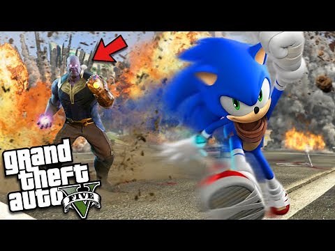 SONIC THE HEDGEHOG vs THANOS (GTA 5 Mods)