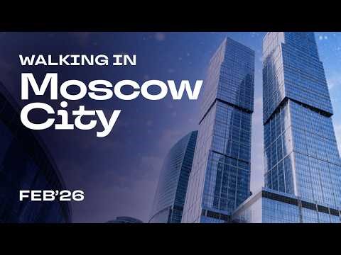 [4K] 🇷🇺 Moscow City Snow Walk | Skyscrapers, Winter Views & Snowfall Atmosphere (2026)