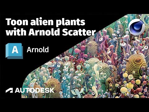 Arnold Tutorial - Toon alien plants with Arnold Scatter in Cinema 4D