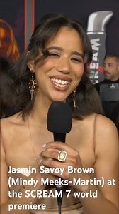 Jasmin Savoy Brown (Mindy Meeks-Martin) at the #Scream7 world premiere #redcarpet