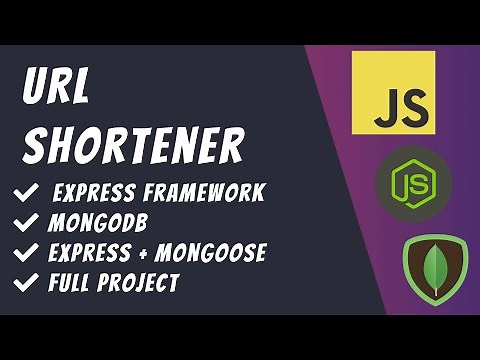 Node.js URL Shortener project with MongoDB + Express in 20 minutes!