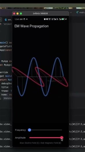 Electromagnetic Wave Simulation in Flutter | E and B Field Visualization