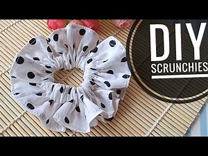 CARA CEPAT DAN MUDAH MEMBUAT IKAT RAMBUT DARI KAIN PERCA || DIY SCRUNCHIES