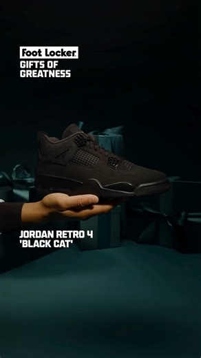 Good news for the nice list— additional sizes of the Jordan Retro 4 "Black Cat" are landing online only at 10AM ET. 🎁 | Foot Locker
