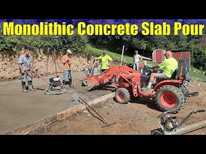 Garage Build #14 Concrete Slab Pour-Monolithic