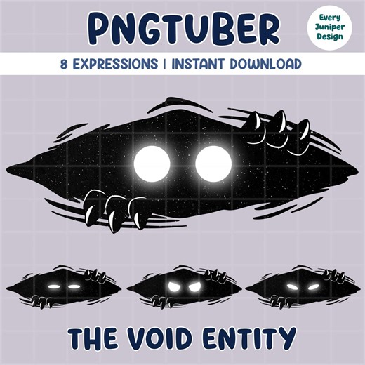 Void Pngtuber | Faceless Premade Vtuber Model | Animated PNG Tuber | Identity Free Streamer Avatar | Anonymous Streaming for Twitch, Youtube - Etsy