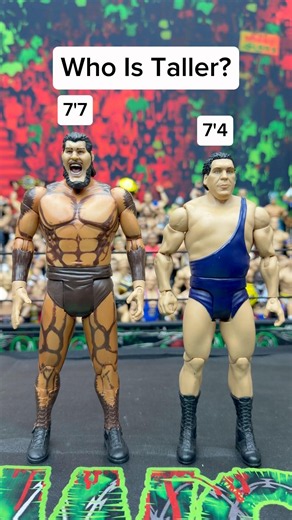 Who Is The Tallest WWE Wrestler? 🤔 #toywrestling #wwe #wrestlingfigures #wrestling #wwetoys