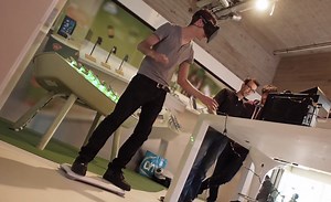 An Oculus Rift, Wii Balance Board, and Kinect can become a virtual hoverboard