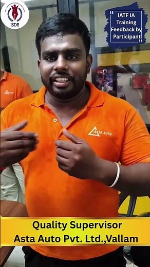 IATF Internal Auditor Training Feedback | Asta Auto | ISDE Academy