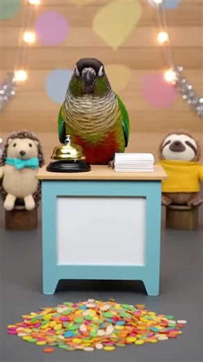 Black-capped Conure Hosts Guess That Sound Black-capped Conure goes full game show host, mimicking beeps like a tiny pro. Playful, cuddly, and quieter than many conures, they adore foraging puzzles and head-bob applause. Adopt joy. 🦜🎉 #parrot #birds