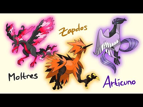 Drawing Shiny Galarian Legendary Birds POKEMON Zapdos Moltres Articuno (SPEED DRAWING Part 81)