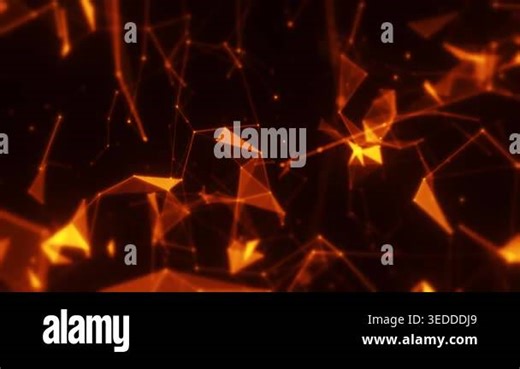 Red plexus background animation with glowing network connections, abstract data flow, AI technology, cybersecurity and business motion concept Stock Video Footage - Alamy