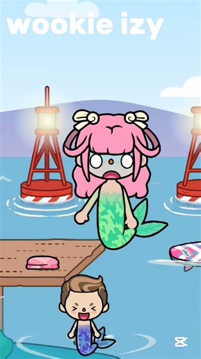 princess became mermaid toca boca world🤣 #tocaboca #tocabocalovestory #tocalifeworld #tocaadventure