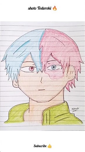 I Tried To Draw The Strongest Version Of * Shoto Todoroki 🔥* Step By Step #art #Short