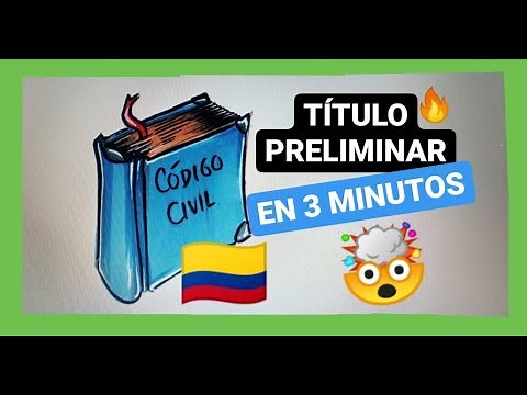 📖 CÓDIGO CIVIL COLOMBIA || 📜 Titulo preliminar || ACTUALIZADO 2022