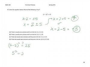 Math 104 final exam review problem 47