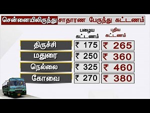 Comparision of Bus Ticket Price in Tamilnadu & Other States: Details | #BusFareHike #BusTicketPrice