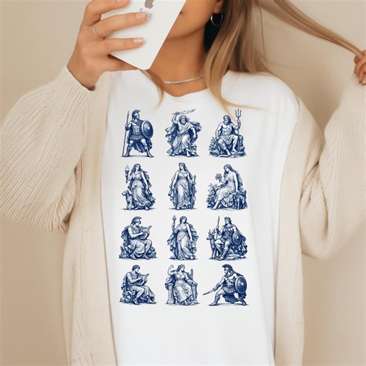 Greek Gods T-shirt, Renaissance Art, Olympian Deities Mythology Tee - Etsy