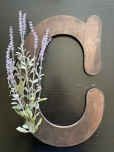 Wooden Letter C With Lavender Flowers - Etsy UK