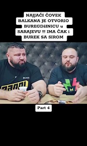 NAJJAČI ČOVEK BALKANA JE OTVORIO BUREGDžINICU u SARAJEVU !!! IMA ČAK i BUREK SA SIROM P4 #hugestaff #hugestafftaffsam #balkana #burger #burek #sirom #meso #sarajevo #debeli #sremac #srbija #food #fyp | Hugestaff Vlogs